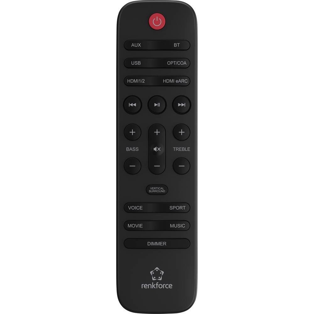 Renkforce 2.1 Soundbar mit Funk-Subwoofer Soundbar (Dolby Atmos)