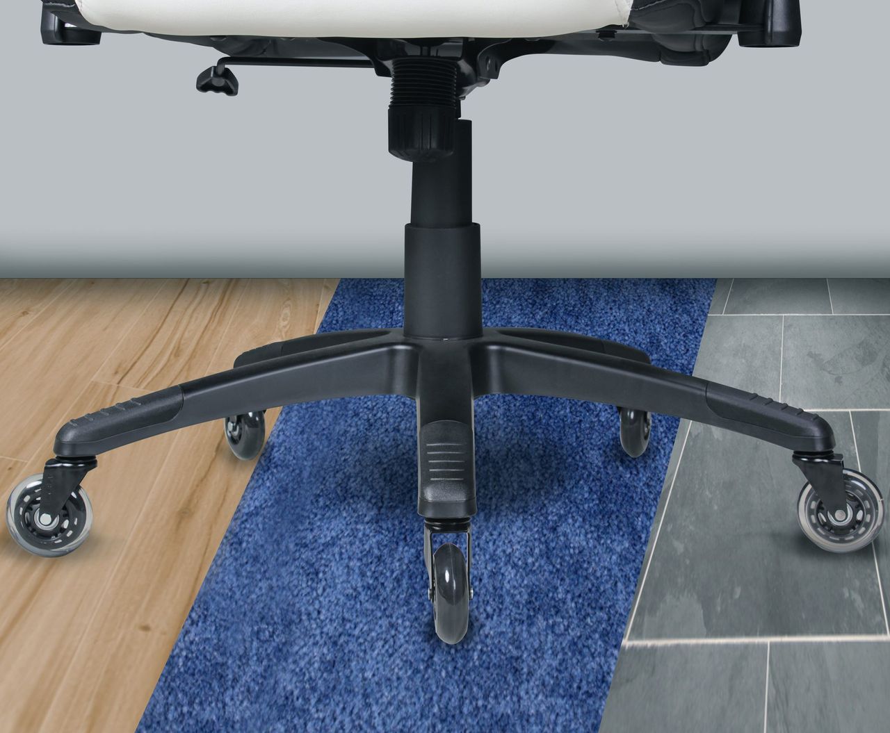Amstyle 5er Set Bürostuhlrollen 7 x 7 x 3 cm Schwarz
