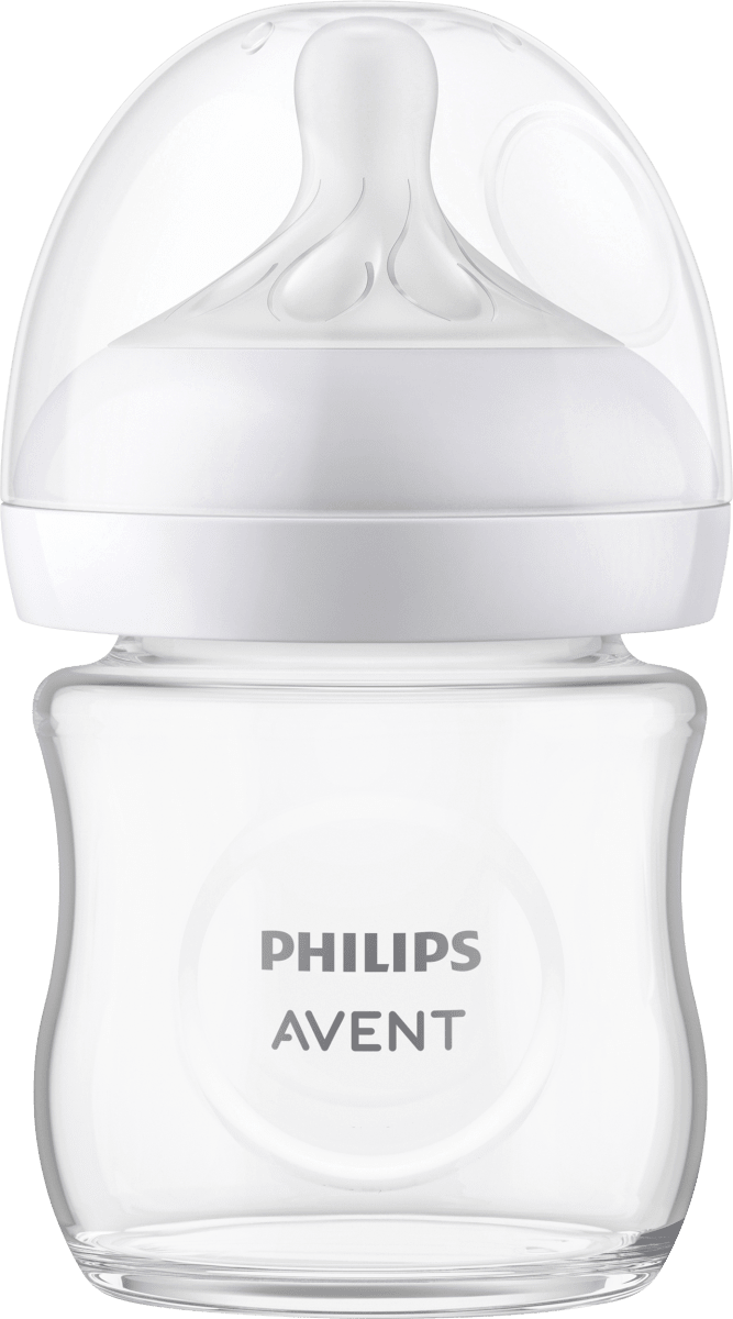 Babyflasch aus Glas Natural Response weiß, von Geburt an, 120ml, 1 St