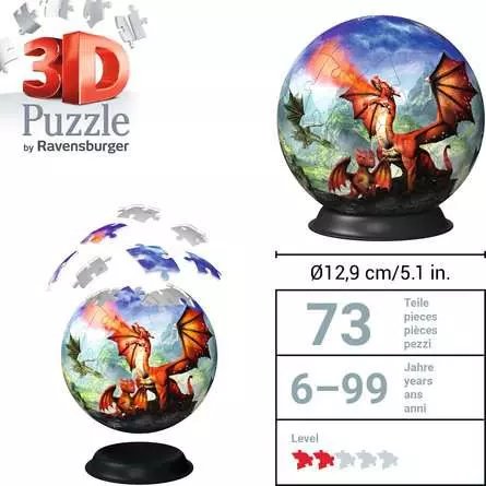 3D Puzzle Ball Mystische Drachen