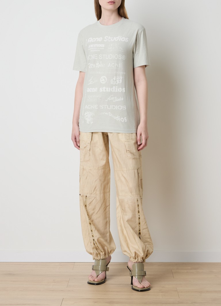 Acne Studios organic cotton T-shirt with logo and back print