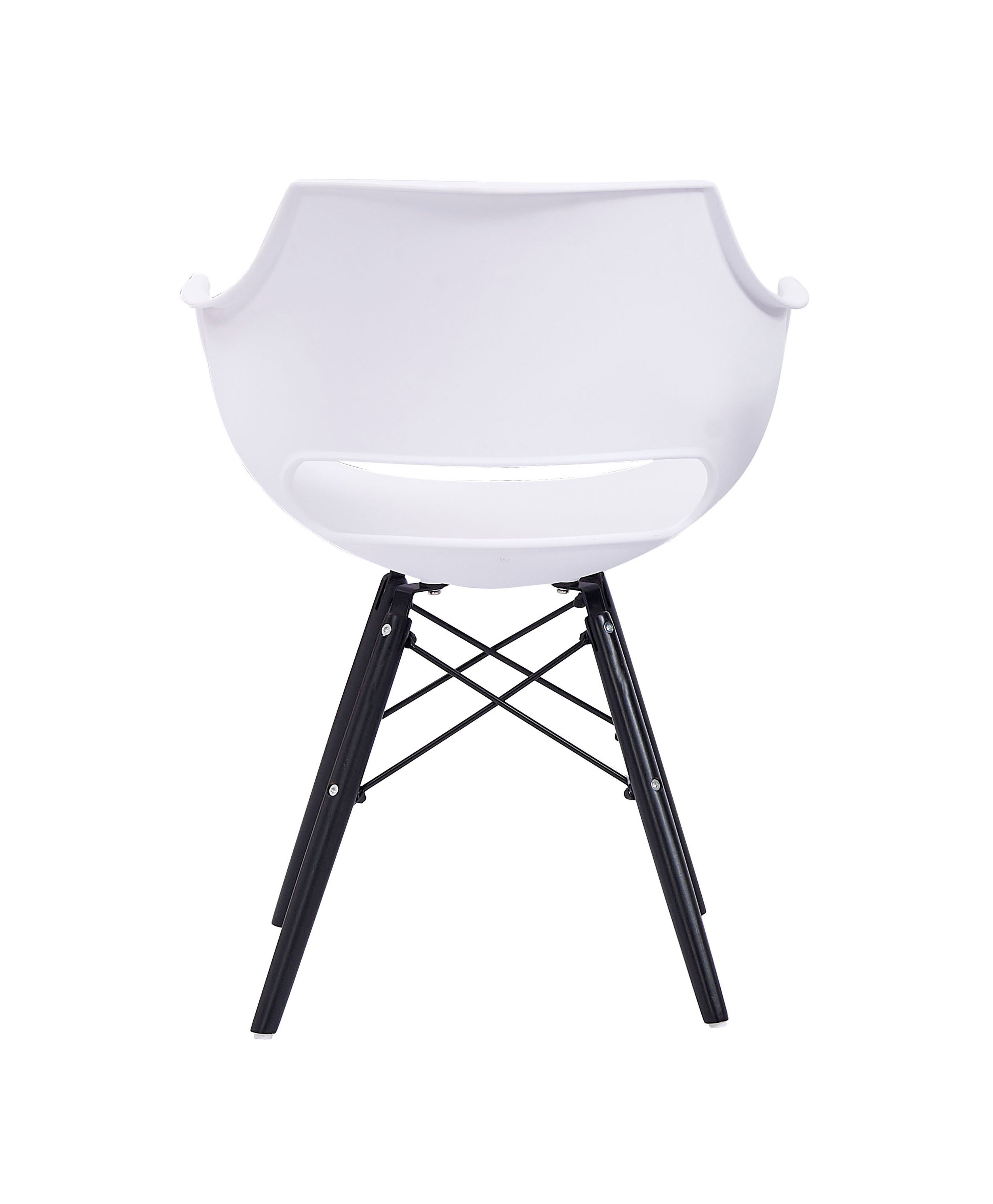 Junado® Schalenstuhl Lea, aus Kunstoff im Retro-Design, Metallfüße, verschiedene Farben