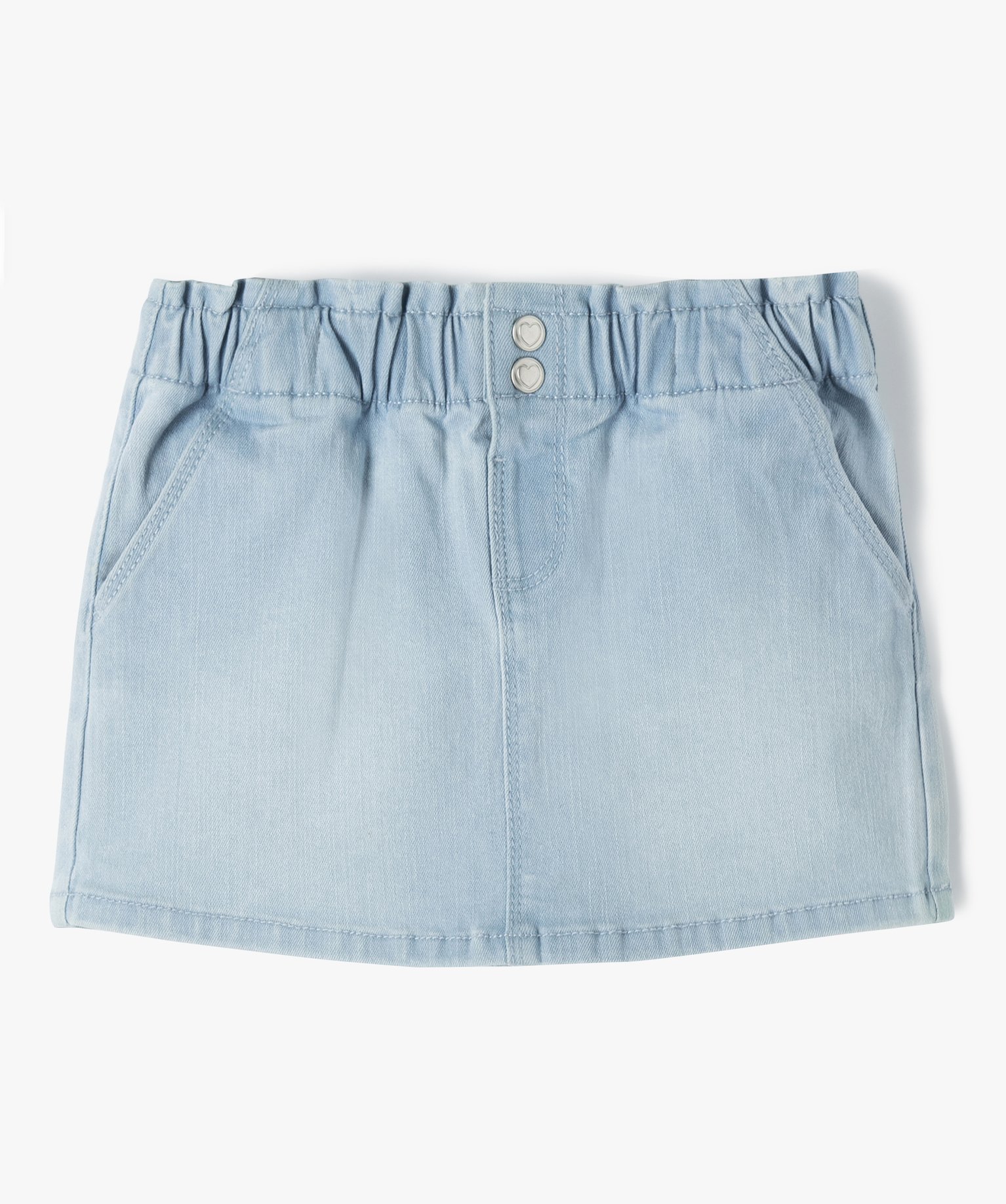 Jupe bébé fille en jean coloris délavé bleu | GEMO