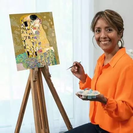 CreArt ART Collection: Der Kuss (Klimt) - Malen nach Zahlen für Erwachsene