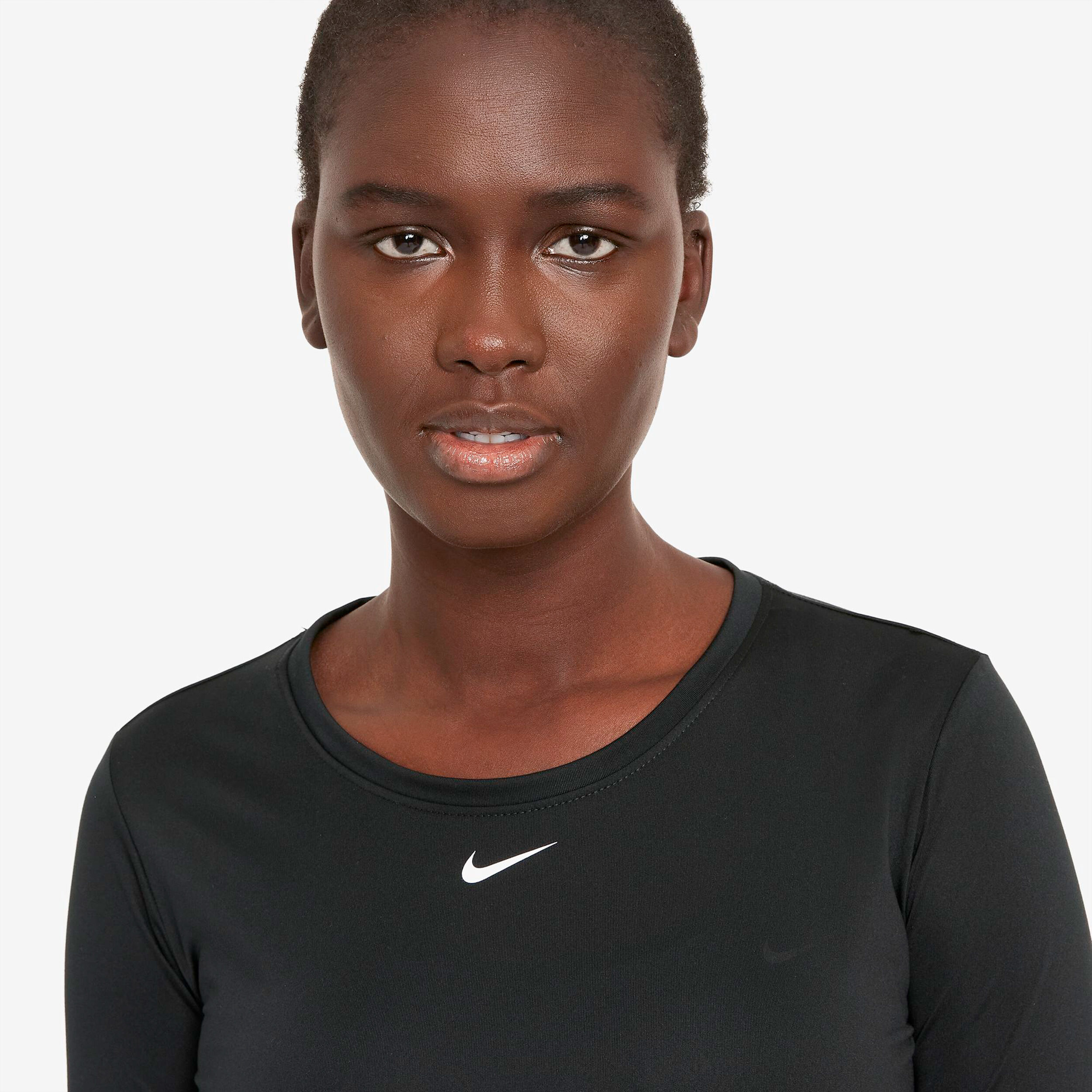 Dri-Fit One Standard Fit Longsleeve Damen - Schwarz, Weiß