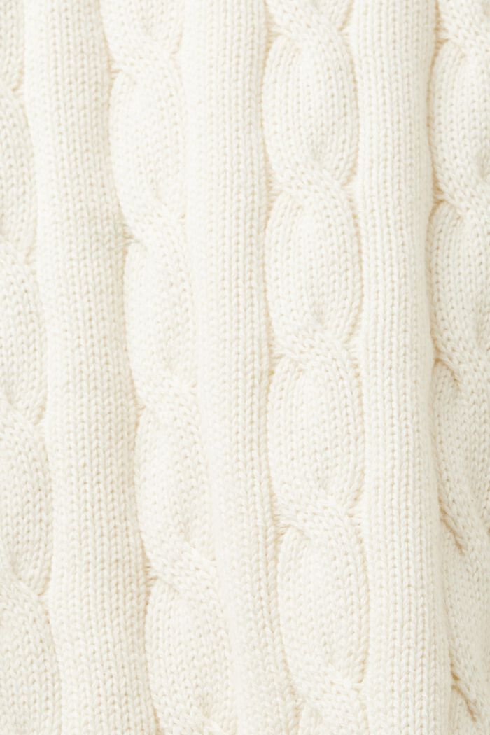 Zopfstrickpullover mit Logo-Patch