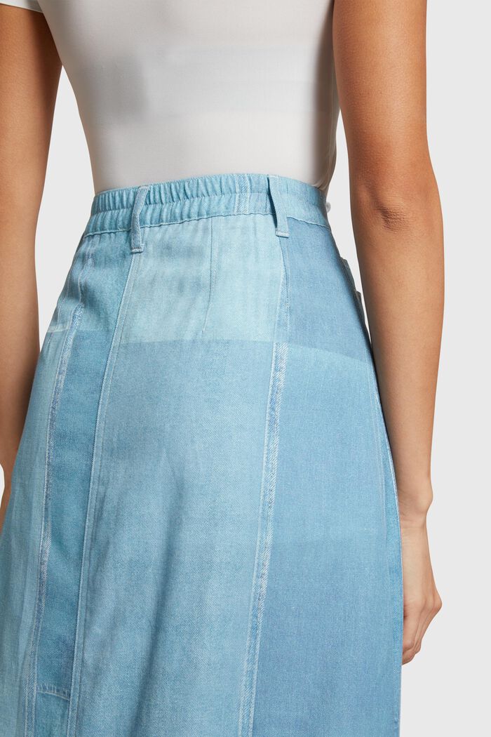 Denimrock mit Allover-Print