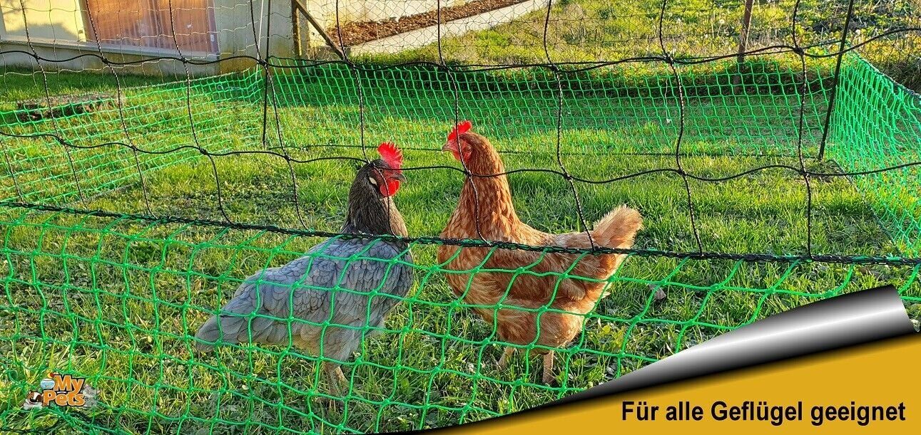 BruKa Weidenzaun Geflügelnetz 150cm Hühnernetz Hühnerzaun Geflügelzaun Zaun Hühner Netz