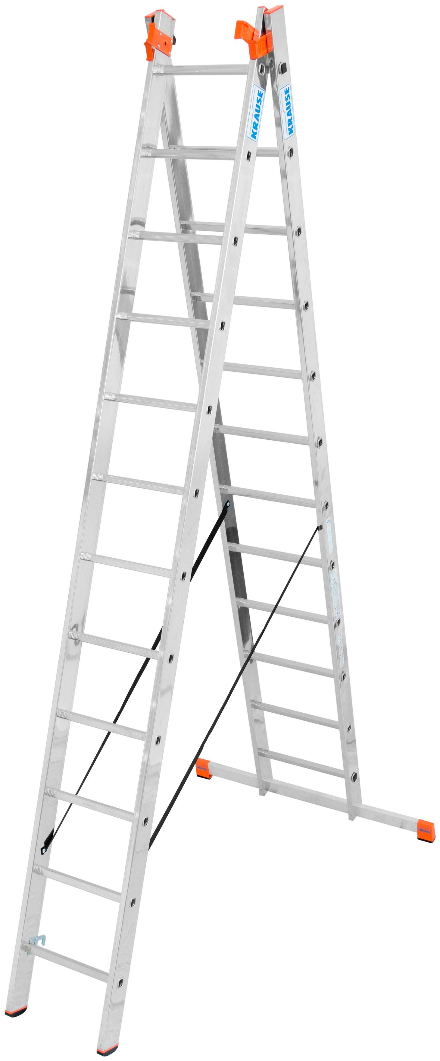 KRAUSE Vielzweckleiter Tribilo, Alu, 3x12 Sprossen, Arbeitshöhe ca. 930 cm