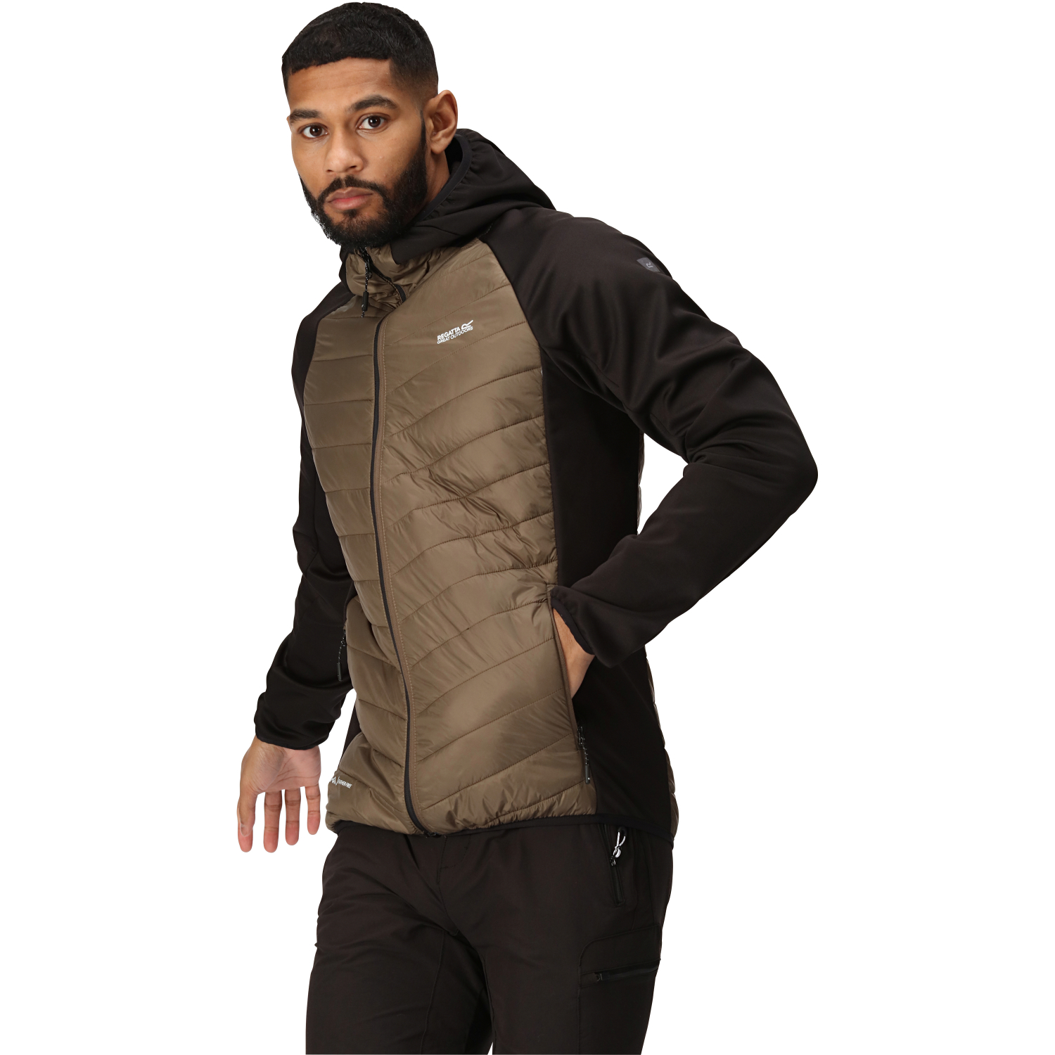 Regatta Herren Jacke Andreson VIII Hybrid (schlamm/schwarz)