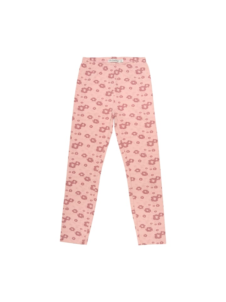 Minymo Leggings MISweat Leggings w.AOP (2-pack) - 5900  Gemusterte Leggings in Rosa günstig kaufen