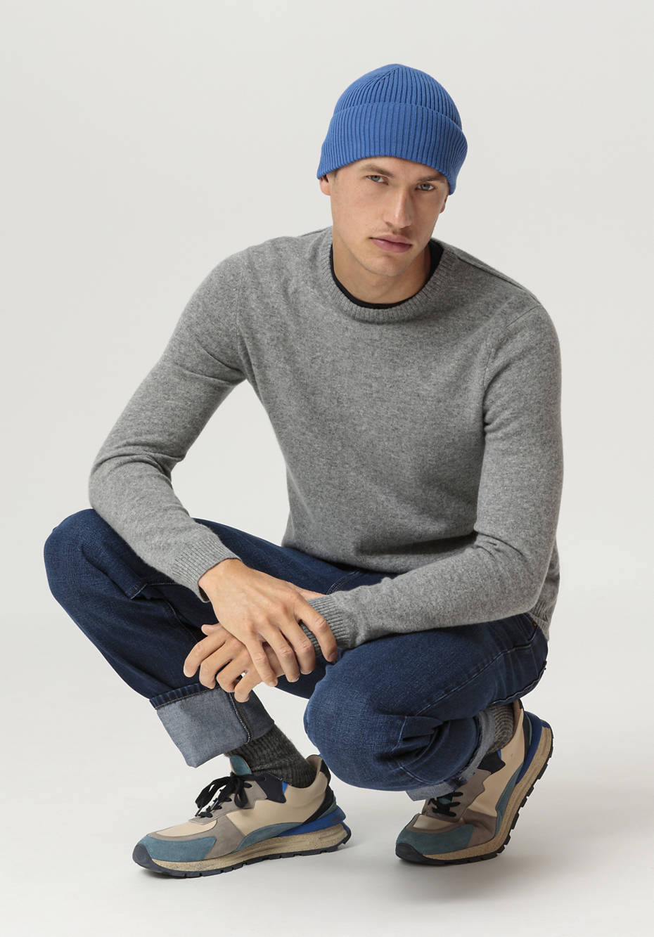 Pullover aus Schurwolle mit Kaschmir