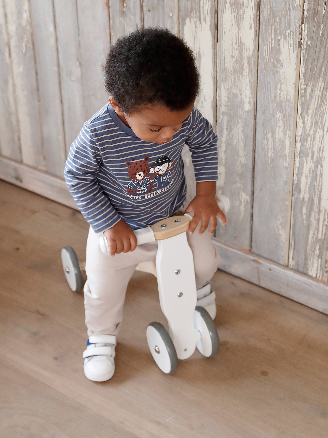 Vertbaudet Baby-Set: Shirt & Sweathose Oeko-Tex - blau