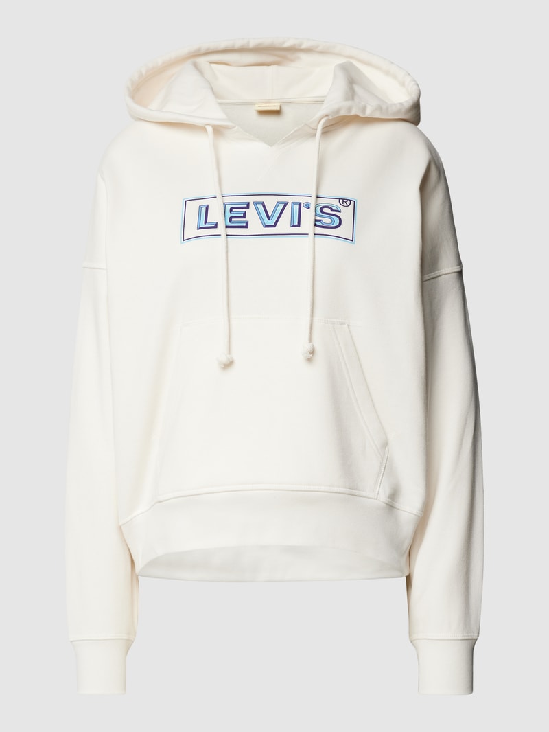 Hoodie mit überschnittenen Schultern Modell 'AUTHENTIC' in ecru