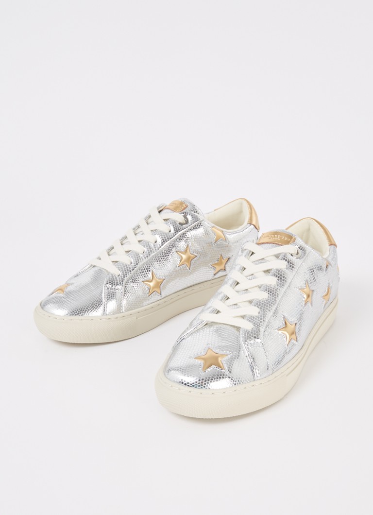 Kožené tenisky Kurt Geiger Lane Star s metalickou povrchovou úpravou