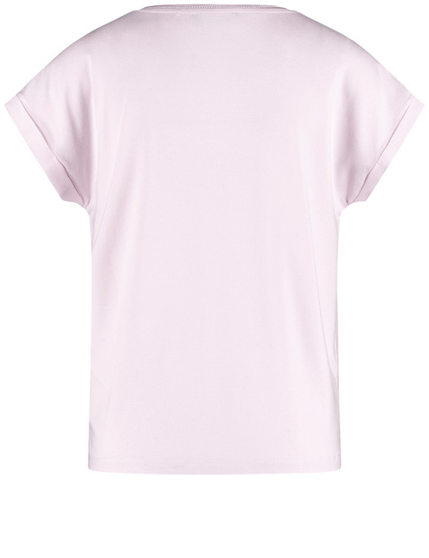 Blusenshirt mit Chiffon-Overlayer
