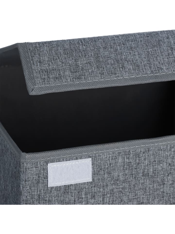 relaxdays Wäschekorb in Hellgrau/ Natur - (B)35 x (H)64 x (T)35 cm günstig kaufen onesize