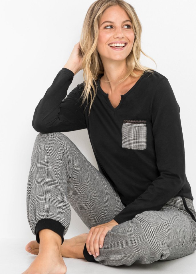Pyjama mit Flanellhose