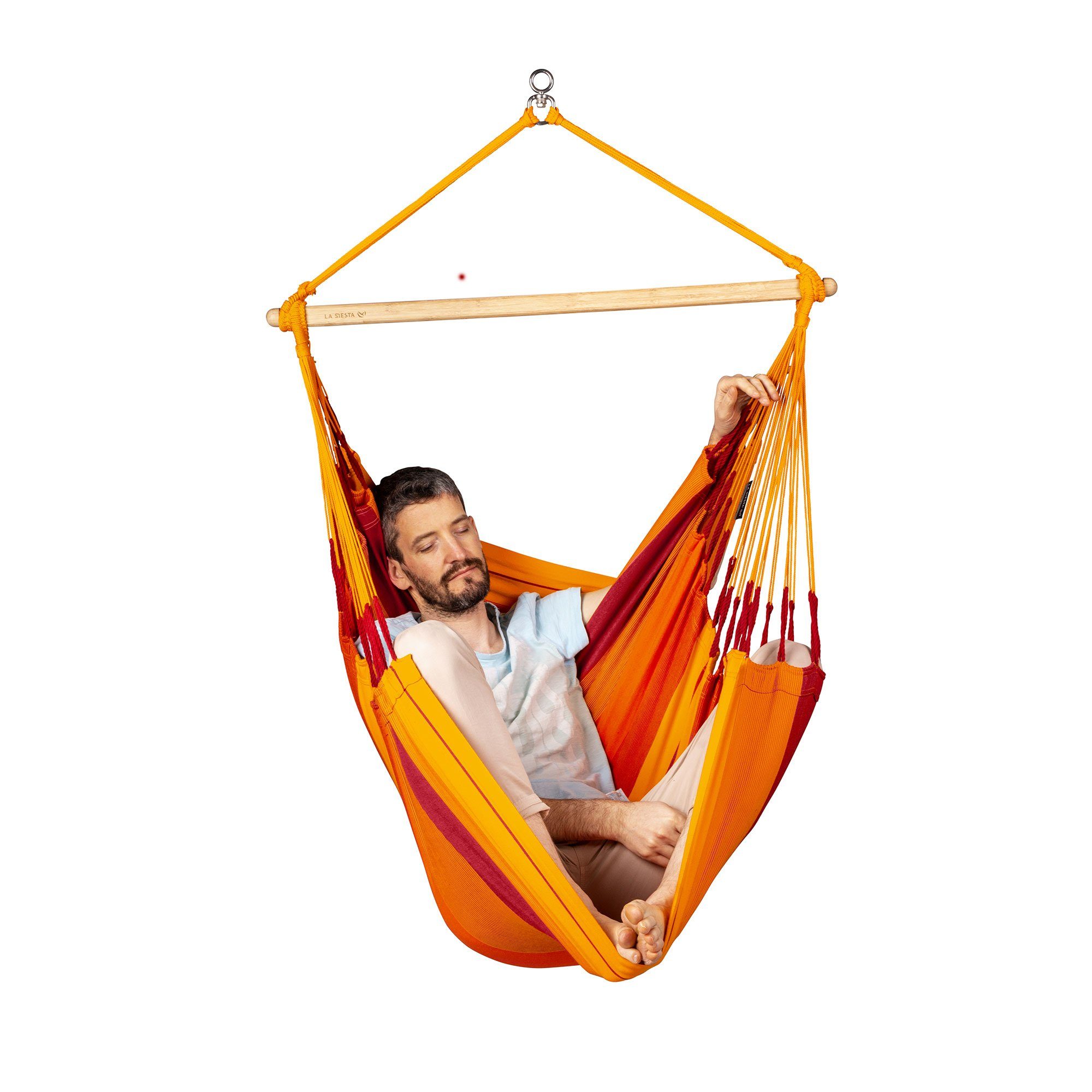 La Siesta Hängestuhl Hängestuhl Hängesessel HABANA Volcano - Basic aus Bio-Baumwolle La Sie, Hochwertige Qualität