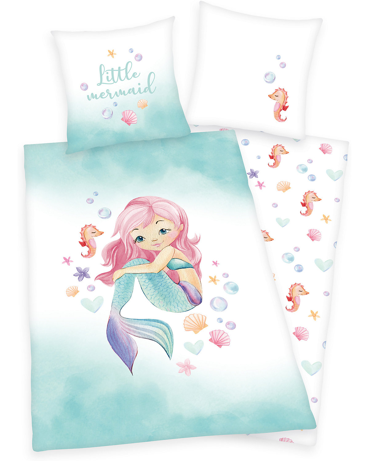 Little mermaid Bettwäsche, Renforcé, 200x135 + 80x80 cm