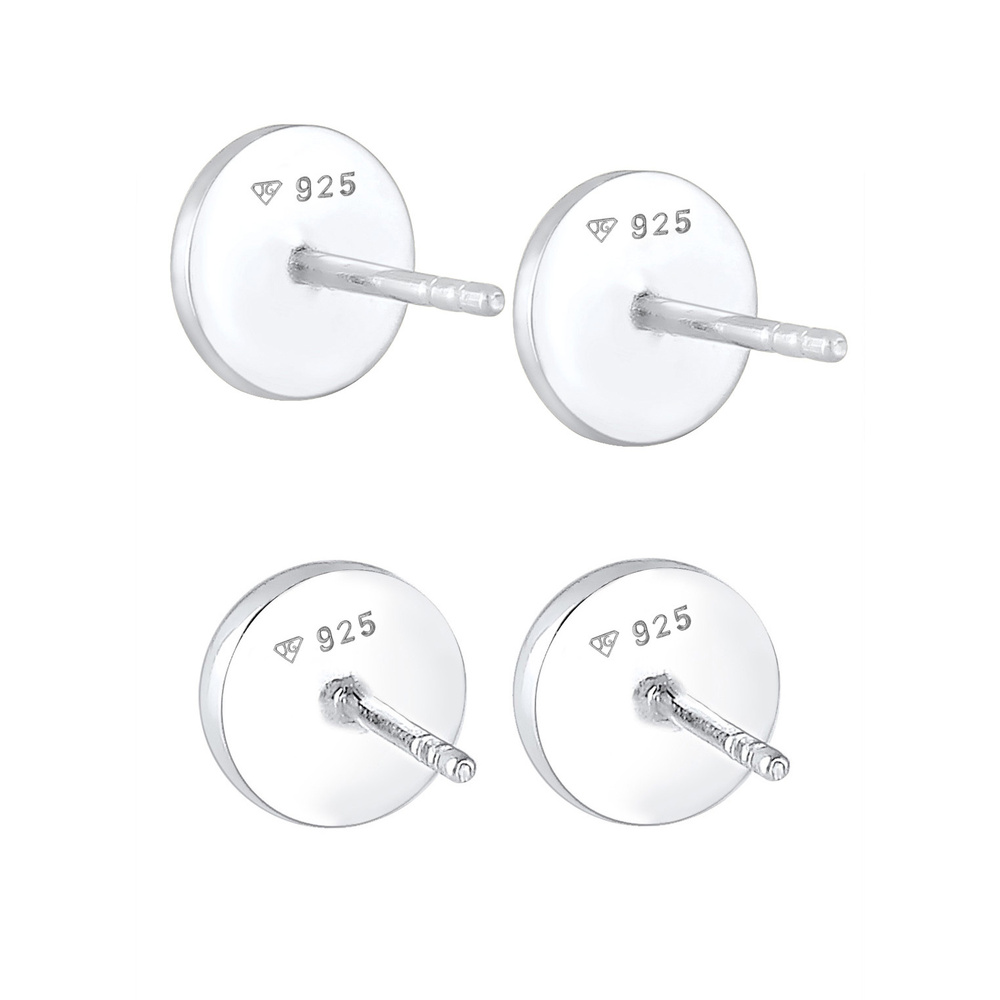KUZZOI KUZZOI Boucles d'Oreilles Hommes Clous d'oreilles Ensemble Cercle Géo avec émail  Boucles d'oreilles