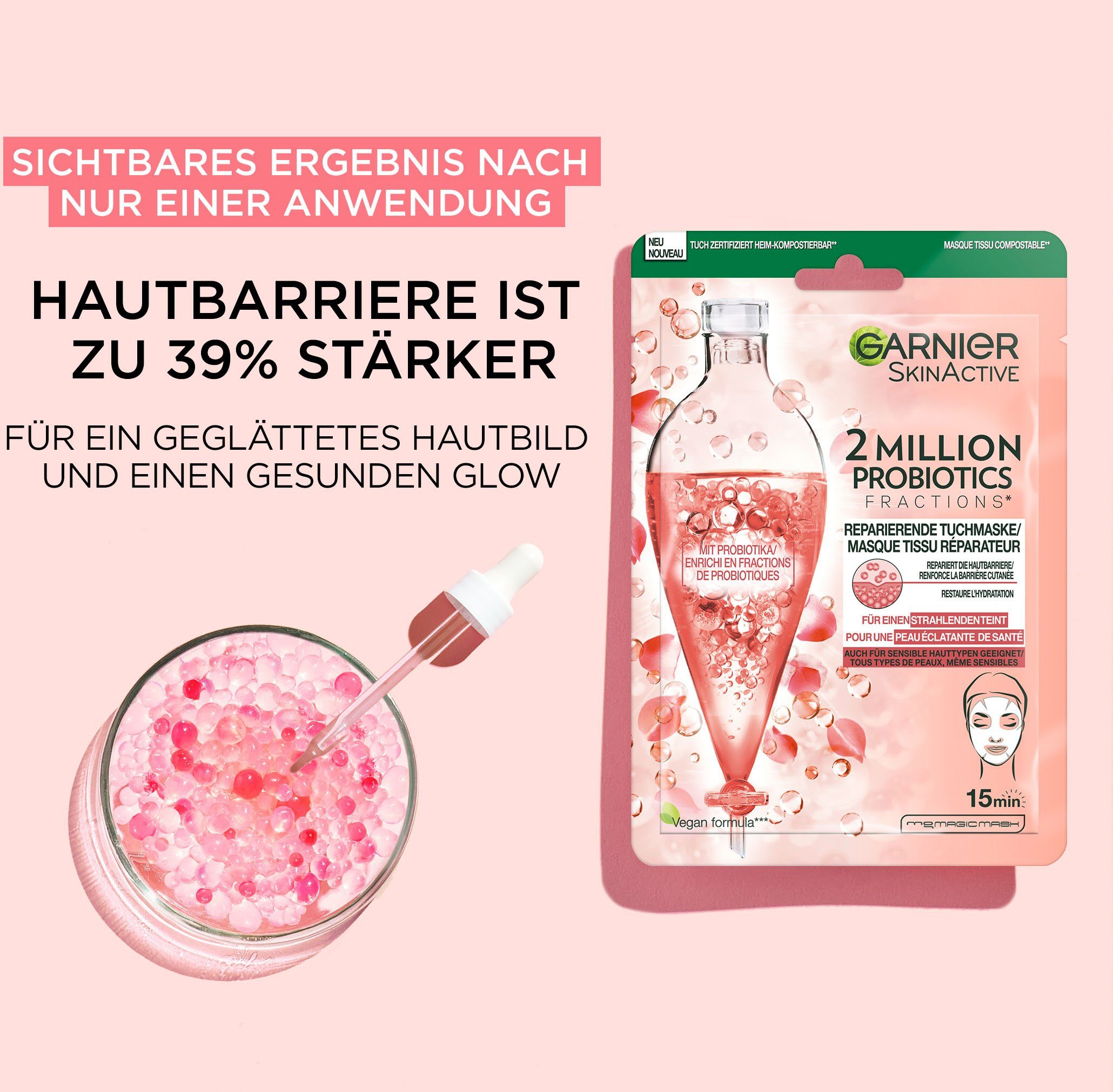 GARNIER Tuchmaske Garnier SkinActive Reparierende Tuchmaske