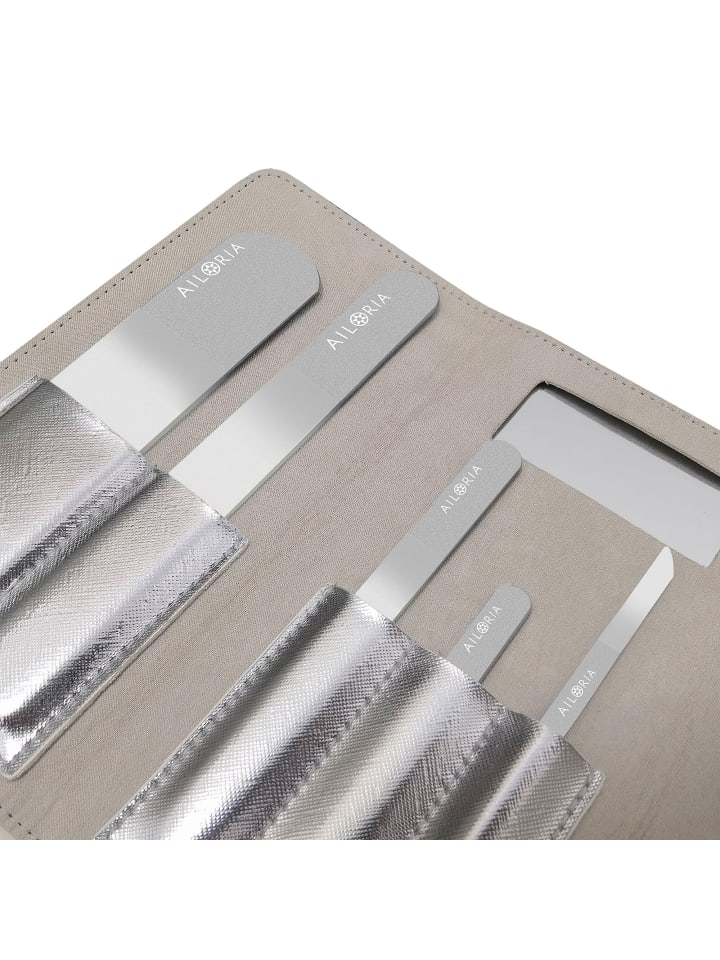 Ailoria CONTOUR LUXE Glas-Nagelfeilenset in silber günstig kaufen onesize