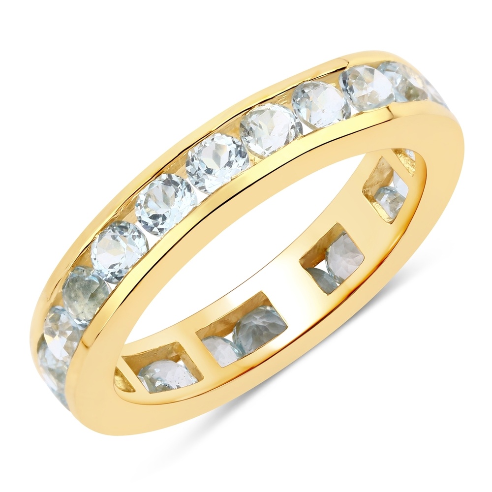 Rafaela Donata Bague Argent sterling Topaz bleu en Or jaune Bague