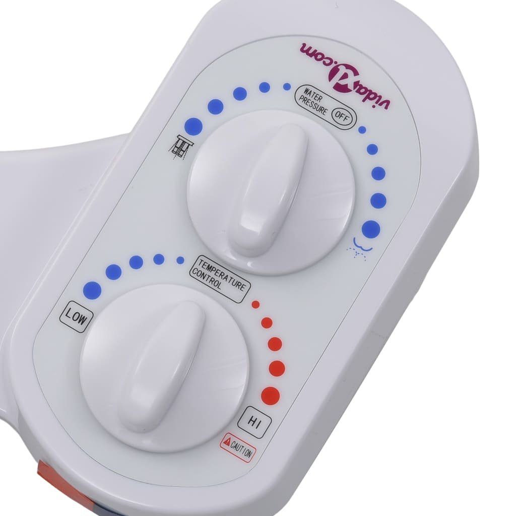 vidaXL Bidet Bidet-Aufsatz für Toilettensitz Heißes Kaltes Wasser Einzeldüse