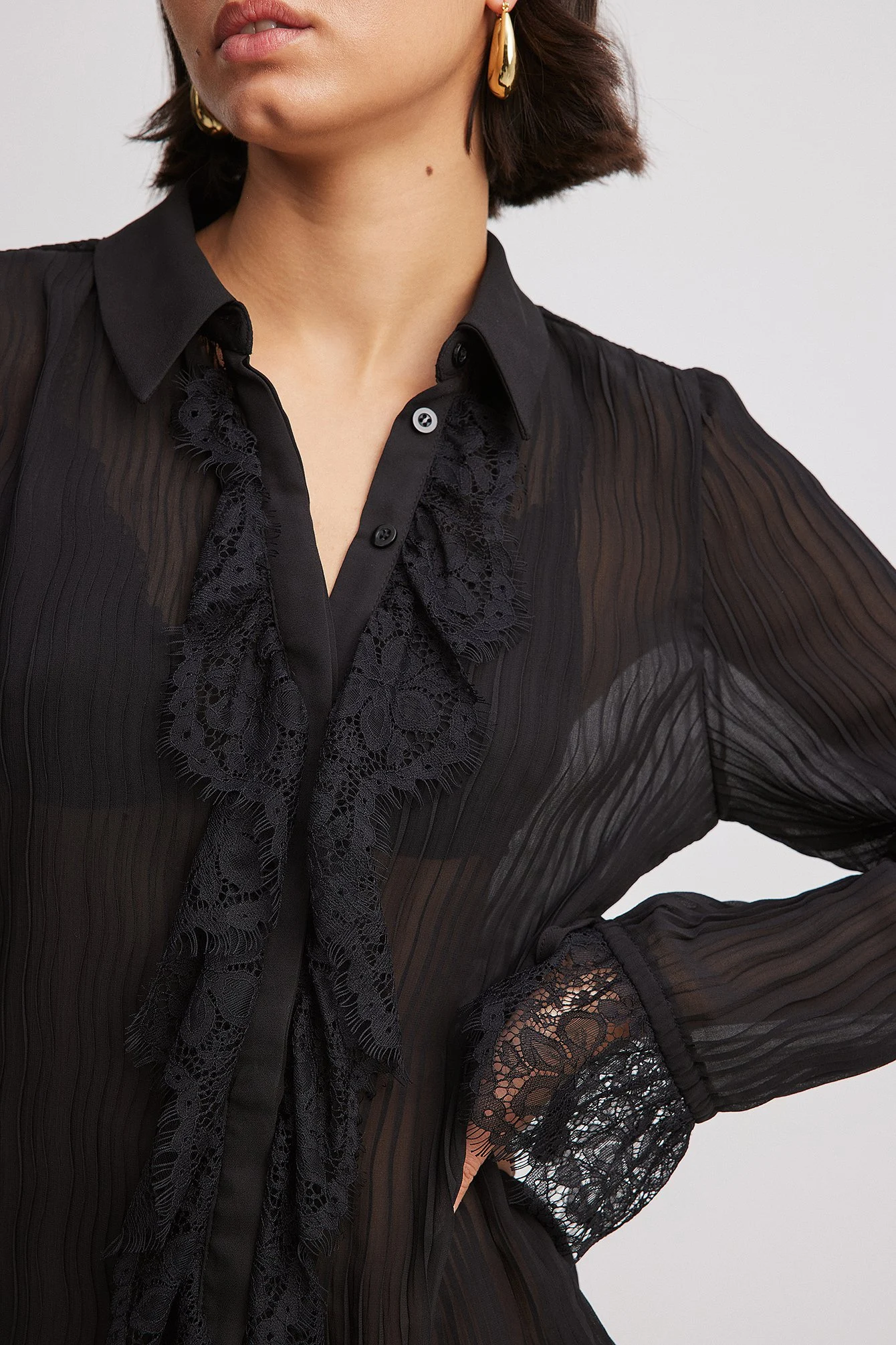 Bluse mit Rüschendetail
