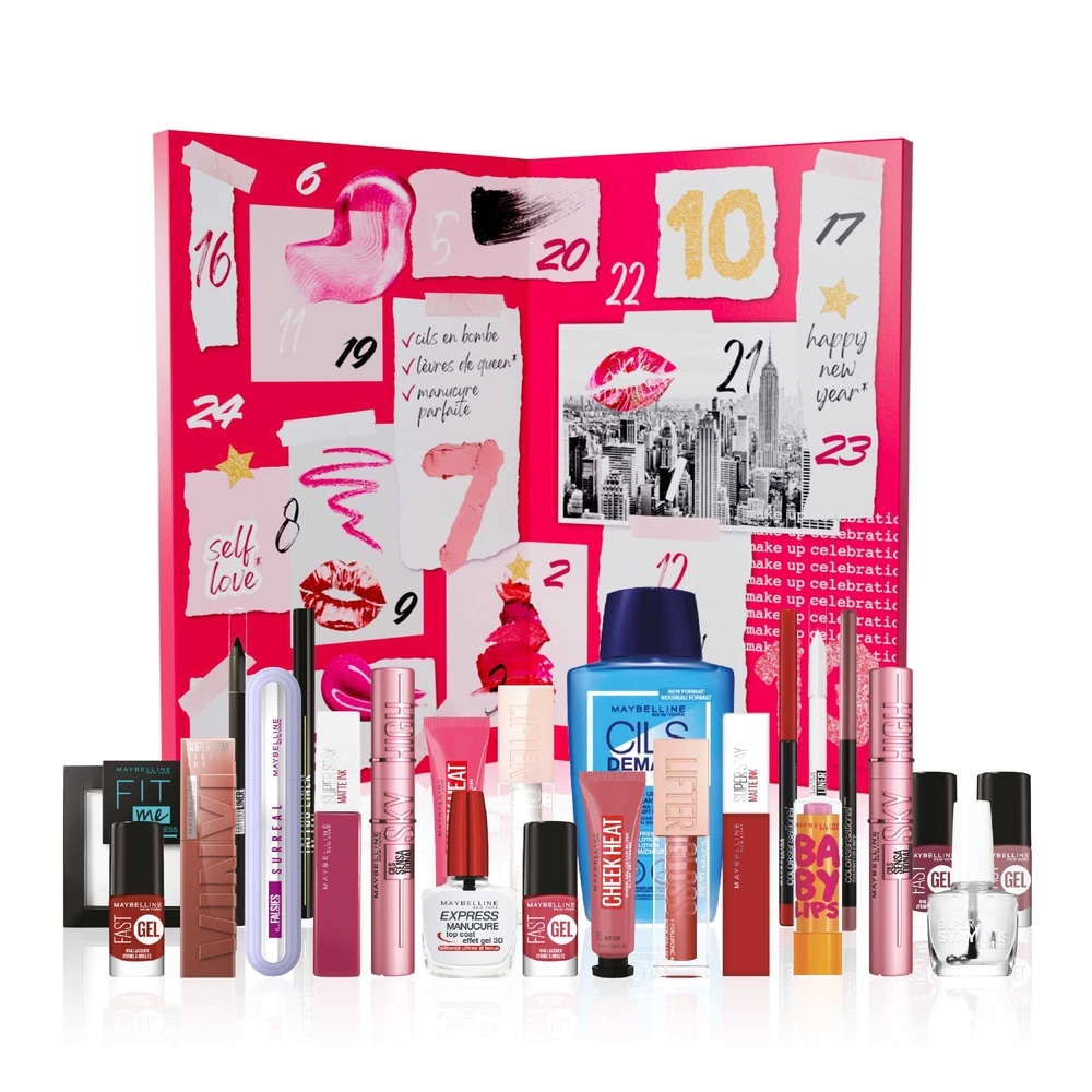 Maybelline New York Calendrier de l'Avent Coffret 24 surprises maquillage