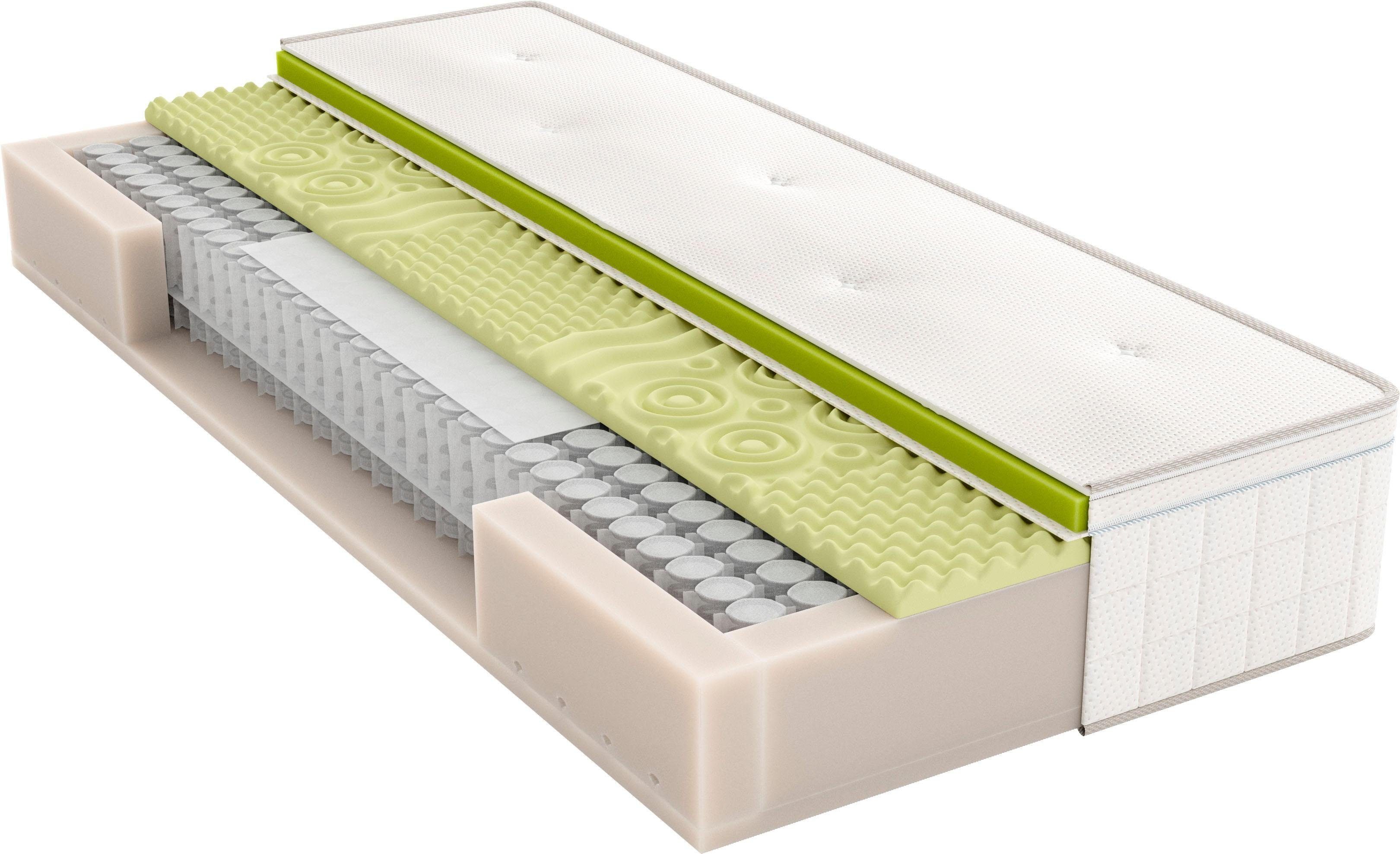 Boxspringmatratze Matratze Air Boxspring mit Topper, in 90x200 cm und weiteren Größen, Schlaraffia, 33 cm hoch, mit abnehmbaren Topper