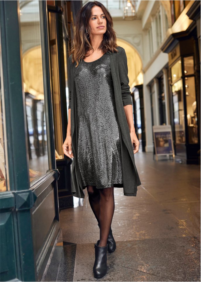 Shirtkleid in Doppeloptik aus nachhaltiger Viskose