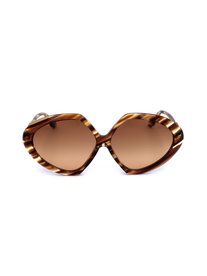 Victoria Beckham Damen-Sonnenbrille in Braun günstig kaufen 64