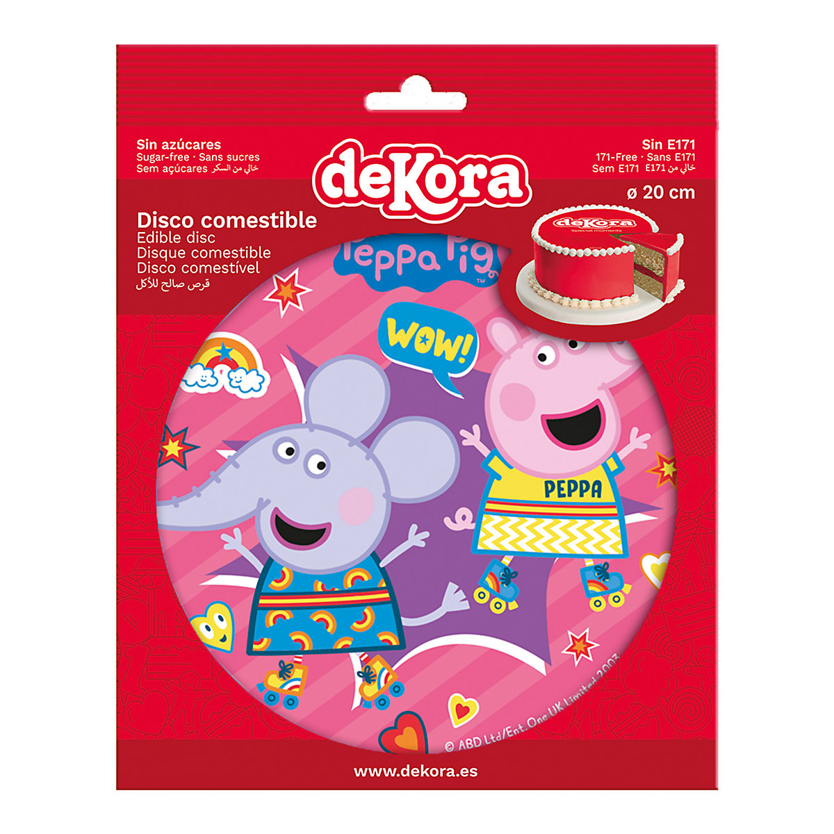 Essbare Tortenaufleger Peppa Wutz (Peppa Pig) 20cm