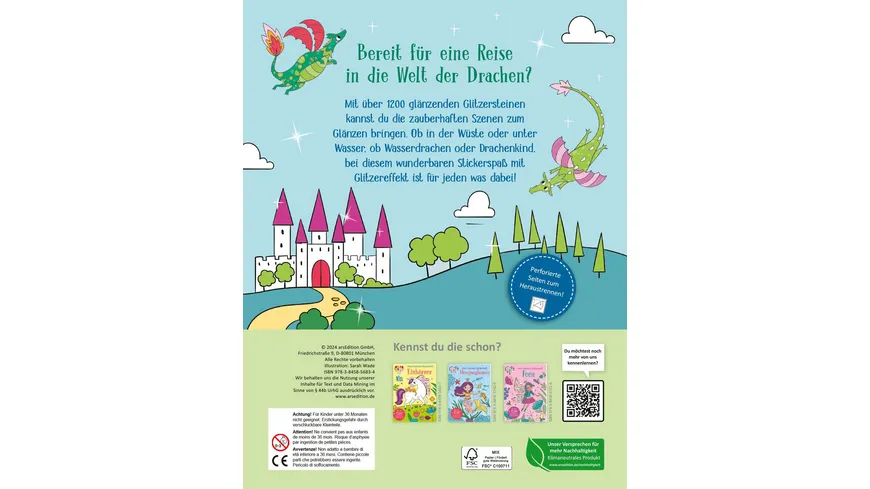 Mein Diamant-Stickerheft – Drachen