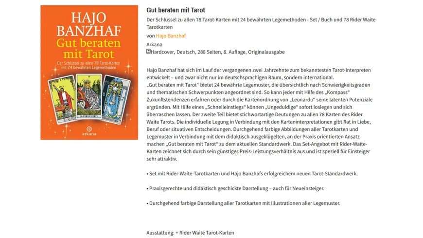 Gut beraten mit Tarot