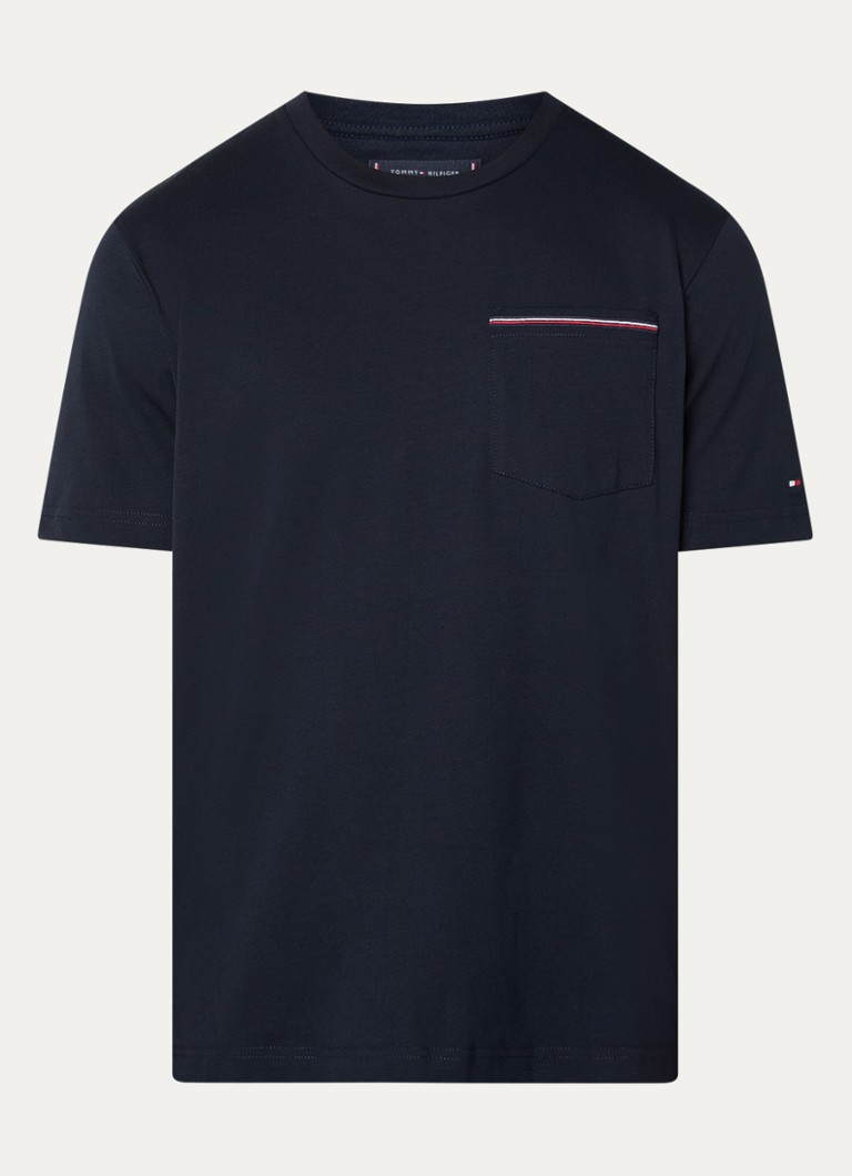 Tricou Tommy Hilfiger Global cu buzunar la piept
