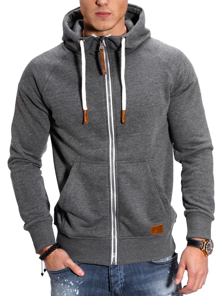 behype Sweatjacke BHTANSER in dunkelgrau günstig kaufen