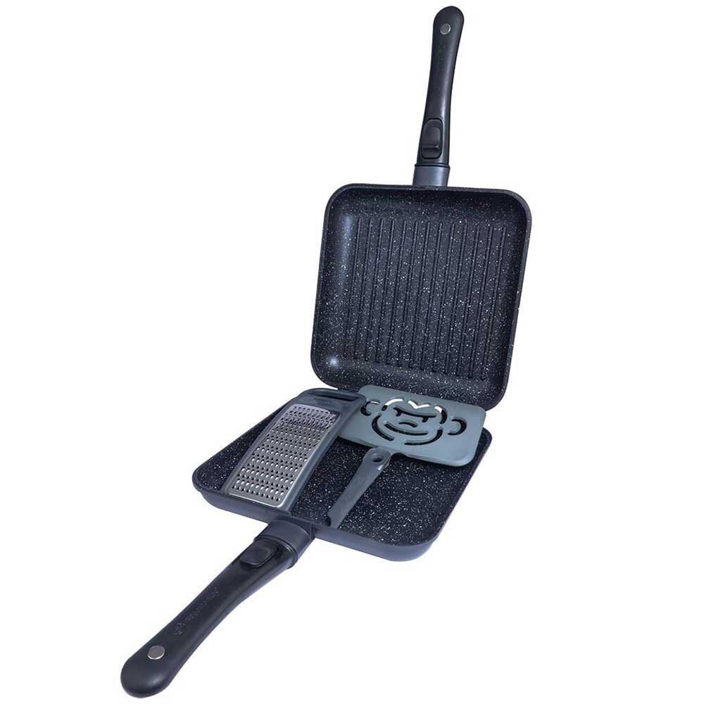 Ridge Monkey Pan Set Saucepan + Grill Connect XXL Granite Edition
