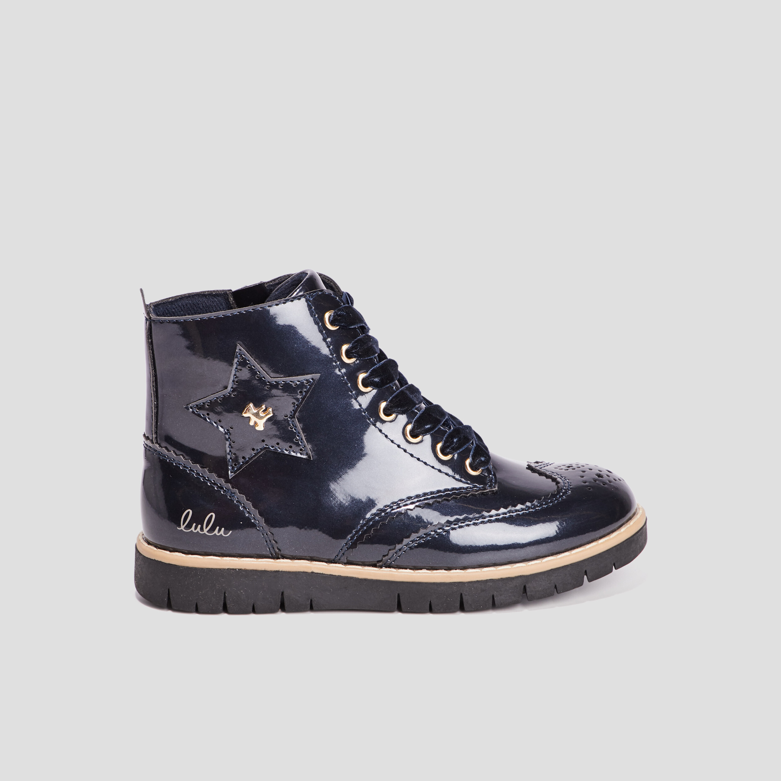 Bottines vernies LuluCastagnette bleu marine fille | La Halle