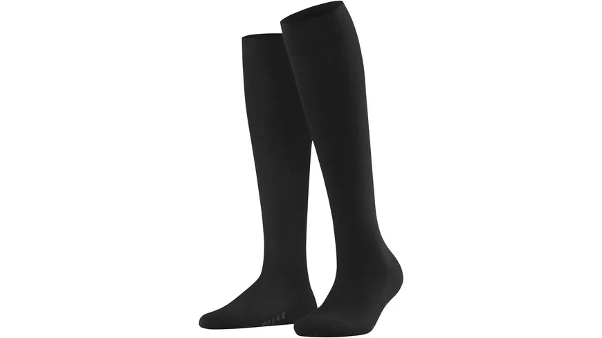FALKE Damen Kniestrümpfe Family BLACK