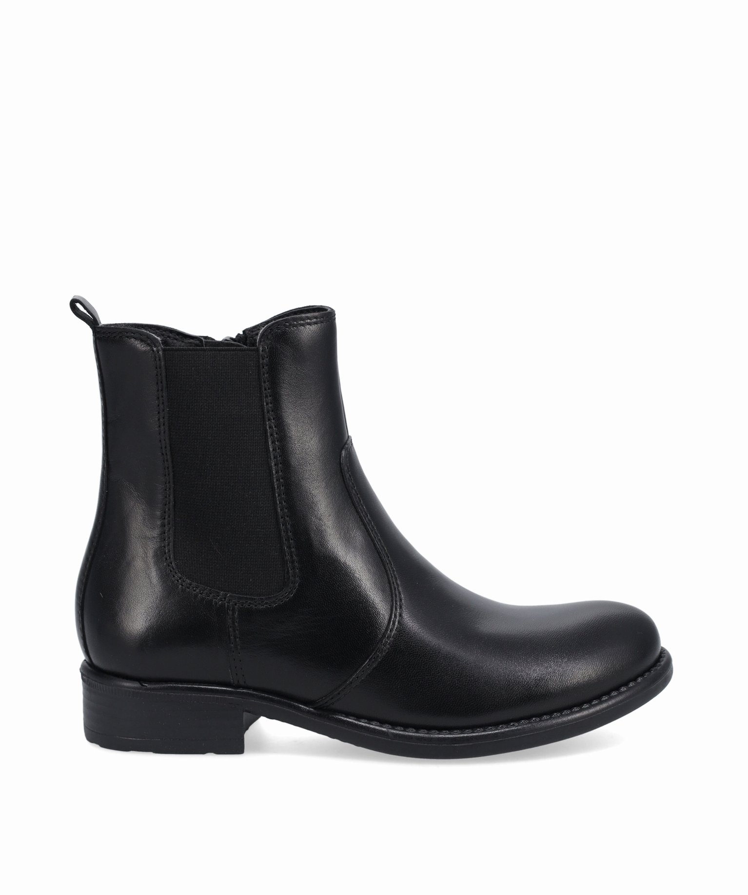 Boots fille style Chelsea unies dessus cuir - Tanéo noir | GEMO