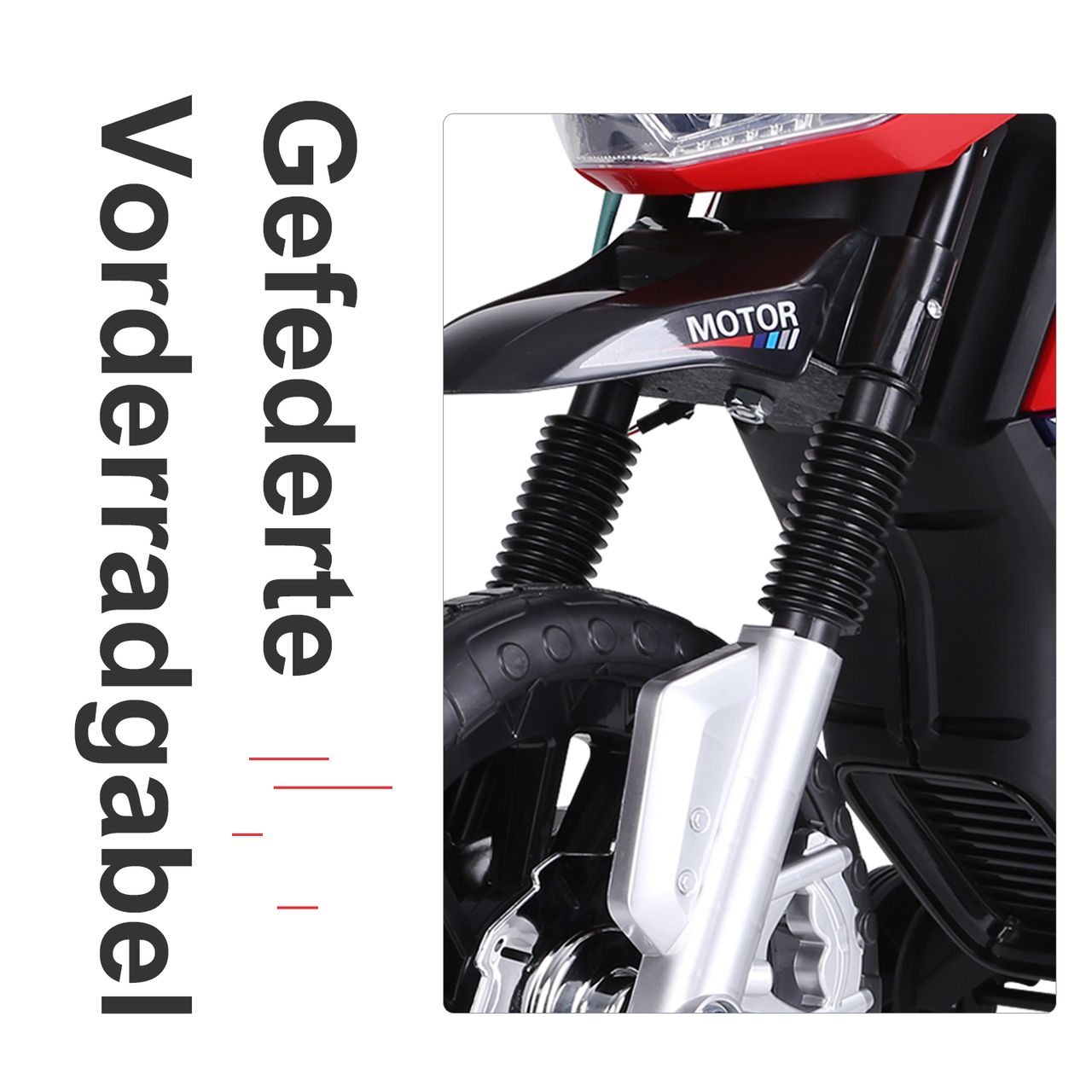 HOMCOM Kindermotorrad Kinder-Elektromotorrad 3-6 Jahren Elektrofahrzeuge Rot