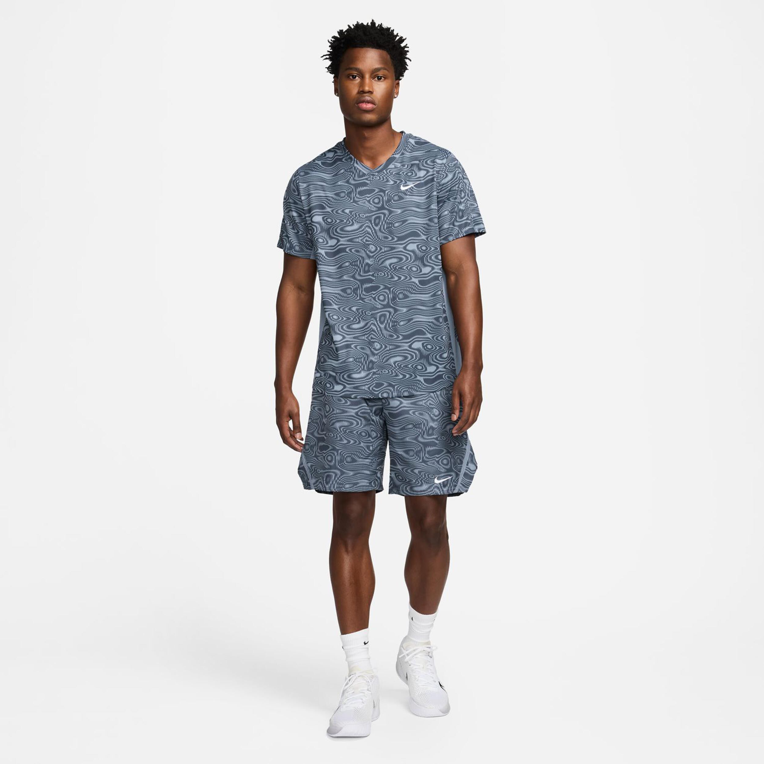 Court Dri-Fit Victory 9in AOP Shorts Herren - Dunkelblau