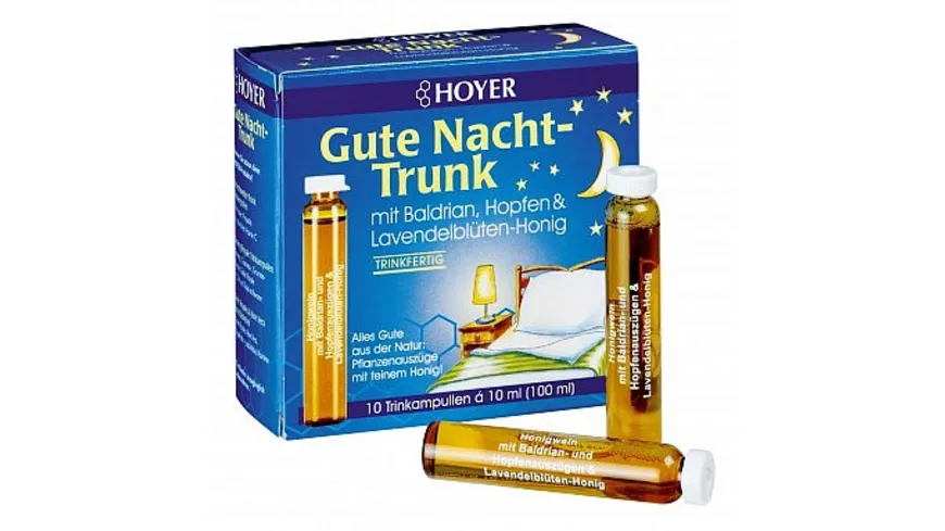HOYER Gute Nacht Trunk Trinkampullen Bio alc. 15 % vol. 100 ml