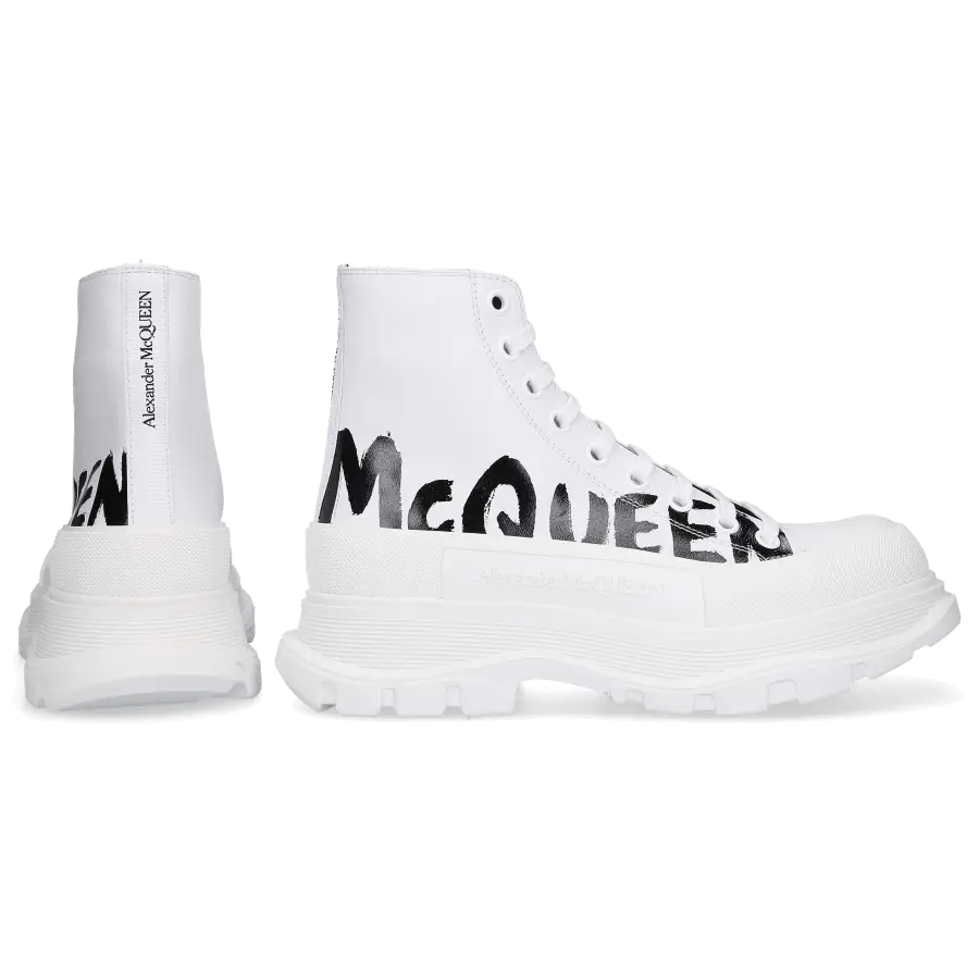 Alexander McQueen - Stiefeletten JOEY Nappaleder - weiß
