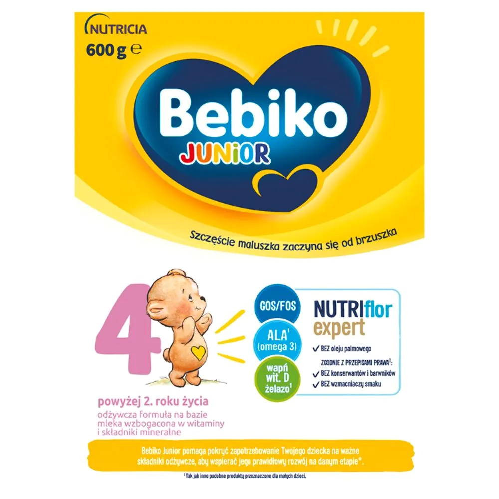 Bebiko Junior 4 modifikuoto pieno skonio