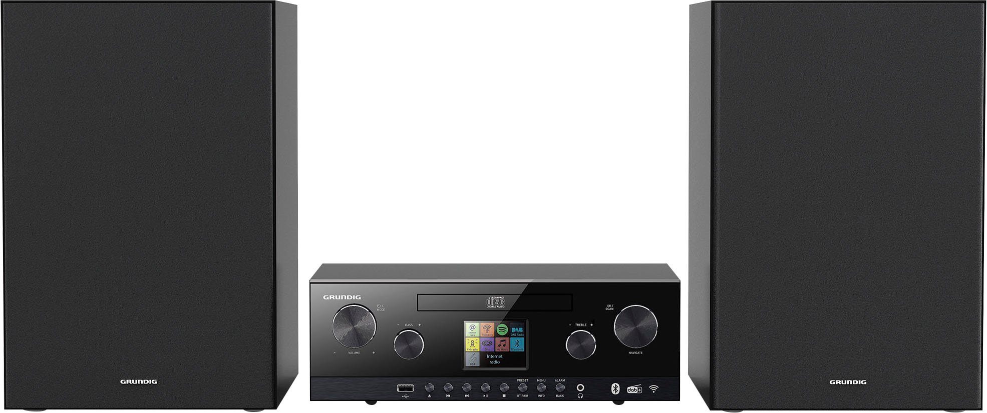 Grundig CMS 5000 BT DAB+ WEB Microanlage (Digitalradio (DAB), Internetradio, 100 W)