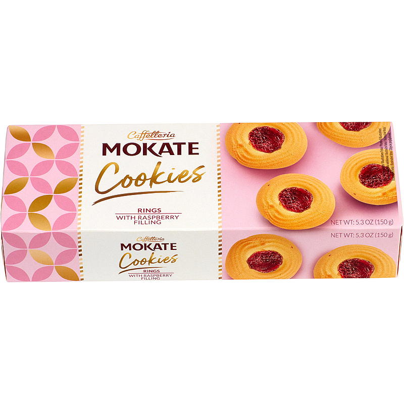 Mokate Kjeks 150 g Bringebærkrans